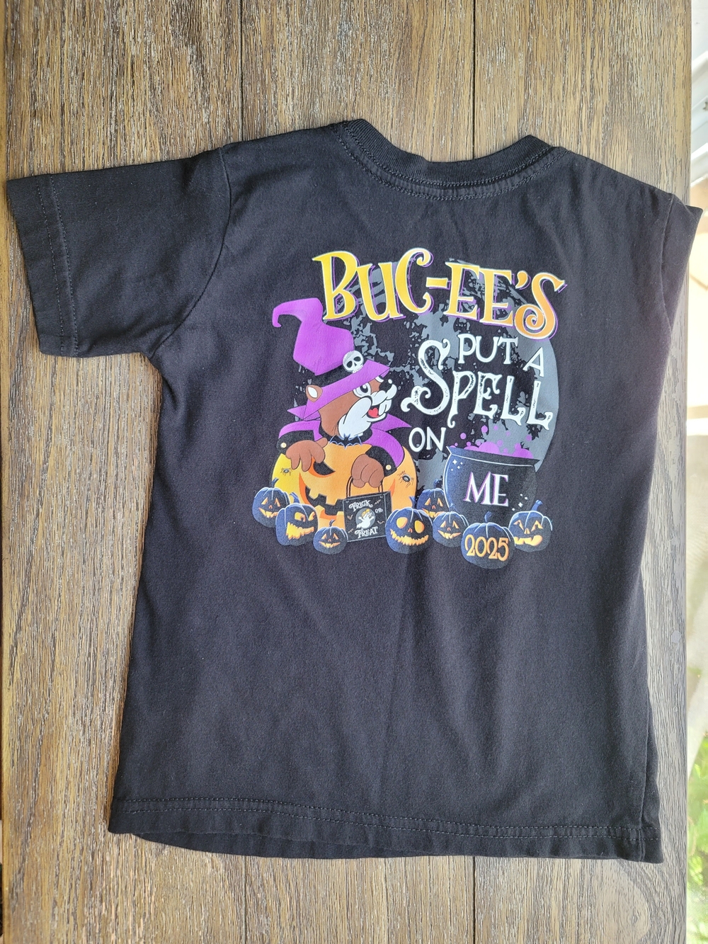BUG-EE'S Kids Black Halloween Graphic T-Shirt - 'Put a Spell on Me'